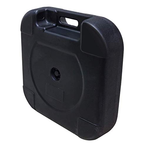 Festival Depot Umbrella Base Outdoor Patio Base 43 LB Weight Water Filled Stand Square Plastic Holder Matching Table Market Umbrella Suit Dia 1.57" for Outside Deck Garden Lawn, Black