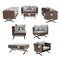 Festival Depot 7pcs Outdoor Furniture Patio Conversation Set Sectional Sofa Chairs with X Shaped Metal Leg All Weather Brown Rattan Wicker Coffee Table with Grey Thick Seat Back Cushions