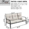 Festival Depot 3 Pcs Patio Bistro Sets Outdoor Arbitrary Combination Conversation Furniture with 1 3-Seats Sofa 1 Loveseat and 1 Coffee Table for Bar Indoor Home Garden Pool Porch (Beige)