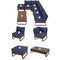 Festival Depot 7 Pieces Patio Furniture Set, All-Weather PE Rattan Wicker Metal Frame Sofa Outdoor Conversation Set Sectional Couch Corner Chair with Cushion Ottoman and Coffee Table for Deck (Blue)