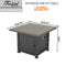 Festival Depot Patio Conversation Set Outdoor Furniture 50,000 BTU 42 Inch Propane Fire Pit Table Gas and Armrest Chair with Thick & Soft Cushions for Garden, Deck, Pool, Backyard