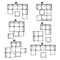 Festival Depot 8pcs Outdoor Furniture Patio Conversation Set Sectional Corner Sofa Chairs with X Shaped Metal Leg All Weather Brown Rattan Wicker Ottoman Side Coffee Table with Grey Seat Back Cushions