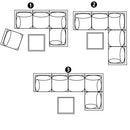 Festival Depot 6 Pieces Patio Outdoor Furniture Conversation Set Sectional Corner Sofa Wicker Chairs Ottomans with Metal Frame Furniture Seating Thick Soft Cushion (Gray)
