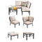 Festival Depot 6 Pieces Patio Conversation Set Sectional Metal Corner Chair Ottoman with Side Table and Thick Cushions All Weather Outdoor Furniture for Deck Garden, Beige