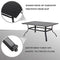 Festival Depot 2 Pieces Outdoor Furniture Patio Conversation Set Bistro Loveseat with Seat and Back Thick Cushions and Metal Coffee Table with Slatted Steel Tabletop for Backyard Porch Balcony