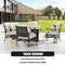 Festival Depot Patio Conversation Set Outdoor Furniture 50,000 BTU Propane Fire Pit Table Gas and Armrest Chair with Thick & Soft Cushions for Garden, Pool, Backyard