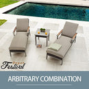 Sports Festival 14 Pieces Outdoor Sectional Sofa Furniture Set Include 6-Seats Dining Set, 5-Seats Loveseat Set Set with Metal Frame, Woven Wicker and Removable Back& Seat Cushions
