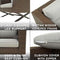 Festival Depot 11 pcs Outdoor Furniture Patio Conversation Set Sectional Corner Sofa Armchairs with X Shaped Metal Leg All Weather Brown Rattan Wicker Ottoman Coffee Table with Grey Seat Back Cushions