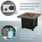 Festival Depot Patio Conversation Set Outdoor Furniture 50,000 BTU 42 Inch Propane Fire Pit Table Gas and Armrest Chair with Thick & Soft Cushions for Garden, Deck, Pool, Backyard