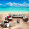 Festival Depot 14pcs Outdoor Furniture Patio Conversation Set Sectional Corner Sofa Chairs with X Shape Metal Leg All Weather Brown Rattan Wicker Ottoman Side Coffee Table with Grey Seat Back Cushions