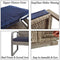 Festival Depot 5 Pieces Wicker Patio Furniture Set PE Wicker Rattan Outdoor Conversation with Cushion and Coffee Table for Deck Garden Balcony Porch (Blue)