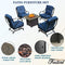 Festival Depot Patio Conversation Set Outdoor Furniture 50,000 BTU 42 Inch Propane Fire Pit Table Gas and Armrest Chair with Thick & Soft Cushions for Garden, Deck, Pool, Backyard