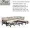 Festival Depot 8 Pcs Patio Outdoor Furniture Conversation Set Sectional Corner Sofa with All-Weather Brown PE Rattan Wicker Back Chair, Ottoman, Coffee Table and Thick Removable Couch Cushions