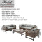 Festival Depot Patio 7 Pieces Outdoor Furniture Conversation Sets Sectional Corner Sofa, All-Weather Brown Manual Weaving Wicker Chairs with Side Coffee Table, Soft Back Seating Couch Cushions (Grey)