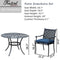 Festival Depot 5 Piece Patio Dining Set Metal Chairs with Seat Cushions and Round Iron Table with Umbrella Hole All Weather Outdoor Furniture for Bistro Deck Garden