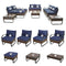 Festival Depot 12 Pcs Patio Conversation Sets Outdoor Furniture Sectional Sofa with All-Weather PE Rattan Wicker Chair,Loveseat Coffee Table and Thick Soft Removable Couch Cushions(Blue)
