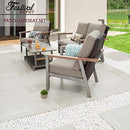 Festival Depot 4 Pieces Patio Outdoor Conversation Chairs Loveseat Set with Coffee Rectangle Table Metal Frame Furniture Garden Bistro Seating Thick Soft Cushions
