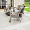Festival Depot 4 Pieces Patio Outdoor Conversation Chairs Loveseat Set with Coffee Rectangle Table Metal Frame Furniture Garden Bistro Seating Thick Soft Cushions