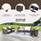 Festival Depot 9 Pcs Patio Conversation Set Outdoor Furniture Combination Sectional Sofa All-Weather PE Wicker Metal Armchairs with Seating Back Cushions Side Coffee Table (Beige)