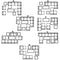 Festival Depot 14pcs Outdoor Furniture Patio Conversation Set Sectional Corner Sofa Chairs with X Shape Metal Leg All Weather Brown Rattan Wicker Ottoman Side Coffee Table with Grey Seat Back Cushions