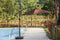 Festival Depot Umbrella Base Outdoor Patio Base 43 LB Weight Water Filled Stand Square Plastic Holder Matching Table Market Umbrella Suit Dia 1.57" for Outside Deck Garden Lawn, Black