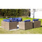 Festival Depot 7 Pieces Patio Furniture Outdoor Conversation Set Sectional Wicker Sofa Set with Removable Seat Cushions and Coffee Table with Tempered Glass for Garden Deck Porch Lawn Balcony, Blue