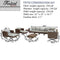 Festival Depot 14pcs Outdoor Furniture Patio Conversation Set Sectional Corner Sofa Chairs with X Shape Metal Leg All Weather Brown Rattan Wicker Ottoman Side Coffee Table with Grey Seat Back Cushions