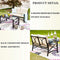 Festival Depot 2pcs Outdoor Furniture Patio Conversation Set Metal Coffee Table Loveseat Armchairs with Seat and Back Cushions Without Pillows for Lawn Beach Backyard Pool, Khaki