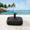 Festival Depot Umbrella Base Outdoor Patio Base 43 LB Weight Water Filled Stand Square Plastic Holder Matching Table Market Umbrella Suit Dia 1.57" for Outside Deck Garden Lawn, Black