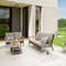 Festival Depot 3pcs Patio Conversation Set Wicker Armchair All Weather Rattan Loveseat 3-Seater Sofa with Grey Thick Cushions and Coffee Table in Metal Frame Outdoor Furniture for Deck Poolside