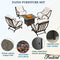 Festival Depot Patio Conversation Set Outdoor Furniture 50,000 BTU 42 Inch Propane Fire Pit Table Gas and Armrest Chair with Thick & Soft Cushions for Garden, Deck, Pool, Backyard
