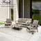 Festival Depot 4 Pieces Patio Outdoor Conversation Chairs Loveseat Set with Coffee Rectangle Table Metal Frame Furniture Garden Bistro Seating Thick Soft Cushions