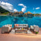Festival Depot Patio 7 Pieces Outdoor Furniture Conversation Sets Sectional Corner Sofa, All-Weather Brown Manual Weaving Wicker Chairs with Side Coffee Table, Soft Back Seating Couch Cushions (Grey)