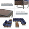 Festival Depot 12 Pcs Patio Conversation Sets Outdoor Furniture Sectional Corner Sofa with All-Weather PE Rattan Wicker Chair, Coffee Table and Thick Soft Removable Couch Cushions (Blue)