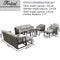 Festival Depot 12Pc Outdoor Furniture Patio Conversation Set Sectional Sofa Chairs All Weather Wicker Ottoman Metal Frame Slatted Side Coffee Table with Thick Grey Seat Back Cushions Without Pillows