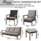 Sports Festival 14 Pieces Outdoor Sectional Sofa Furniture Set Include 6-Seats Dining Set, 5-Seats Loveseat Set Set with Metal Frame, Woven Wicker and Removable Back& Seat Cushions