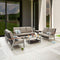 Festival Depot 6pcs Patio Conversation Set Wicker Armchair Rattan Loveseat All Weather 3-Seater with Grey Thick Cushions and Side Coffee Table in Metal Frame Outdoor Furniture for Deck Poolside