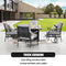 Festival Depot Patio Conversation Set Outdoor Furniture 50,000 BTU Propane Fire Pit Table Gas and Armrest Chair with Thick & Soft Cushions for Garden, Pool, Backyard