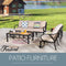 Festival Depot 7Pcs Patio Conversation Set Sectional Chair with Cushions and Side Coffee Table All Weather Outdoor Furniture for Deck Poolside Garden, Beige