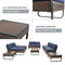 Festival Depot 12 Pcs Patio Conversation Sets Outdoor Furniture Sectional Sofa with All-Weather PE Rattan Wicker Chair,Loveseat Coffee Table and Thick Soft Removable Couch Cushions(Blue)