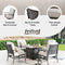 Festival Depot Patio Conversation Set Outdoor Furniture 50,000 BTU Propane Fire Pit Table Gas and Armrest Chair with Thick & Soft Cushions for Garden, Pool, Backyard