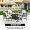 Festival Depot Patio Conversation Set Outdoor Furniture 50,000 BTU Propane Fire Pit Table Gas and Armrest Chair with Thick & Soft Cushions for Garden, Pool, Backyard