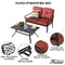 Festival Depot 2 Pieces Outdoor Furniture Patio Conversation Set Bistro Loveseat with Seat and Back Thick Cushions and Metal Coffee Table with Slatted Steel Tabletop for Backyard Porch Balcony