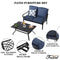 Festival Depot 2 Pieces Outdoor Furniture Patio Conversation Set Bistro Loveseat with Seat and Back Thick Cushions and Metal Coffee Table with Slatted Steel Tabletop for Backyard Porch Balcony