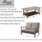 Festival Depot 3 Pcs Patio Conversation Set 2 Wicker Chairs All Weather Rattan Loveseats with Thick Cushions and Coffee Table in Metal Frame Outdoor Furniture for Deck Garden, Gray