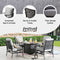 Festival Depot Patio Conversation Set Outdoor Furniture 50,000 BTU Propane Fire Pit Table Gas and Armrest Chair with Thick & Soft Cushions for Garden, Pool, Backyard