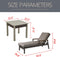 3 Piece Luxury Patio Chaise Lounge Set with Adjustable Wicker Reclining Chairs, Removable Cushions and Side Table