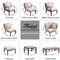Festival Depot 11 Pieces Patio Conversation Set Sectional Sofa Corner Armchair Ottoman with Thick Cushions and Coffee Table All Weather Metal Outdoor Furniture for Deck Garden, Beige